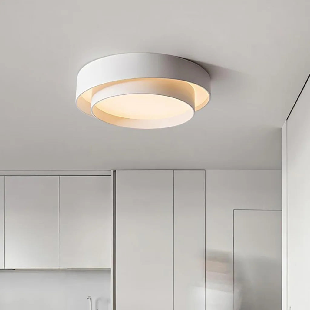 Lampa Sufitowa Nowoczesna Krążek LED z Trójkolorowym Światłem