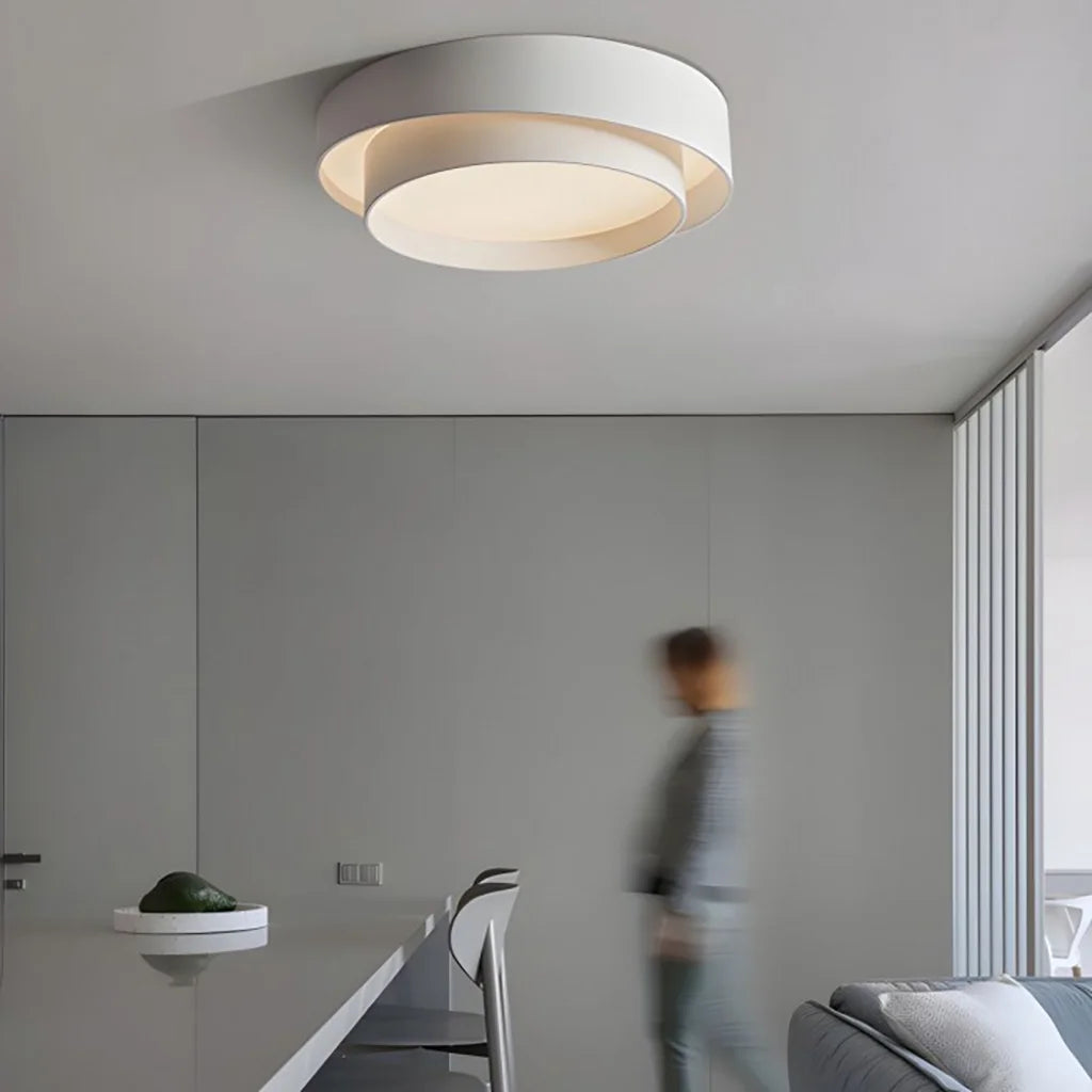 Lampa Sufitowa Nowoczesna Krążek LED z Trójkolorowym Światłem