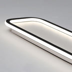 Lampa Sufitowa Nowoczesna Minimalistyczna z Prostokątnym Kloszem
