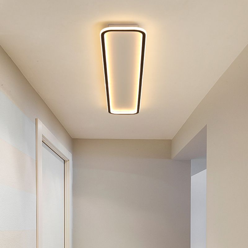 Lampa Sufitowa Nowoczesna Minimalistyczna z Prostokątnym Kloszem