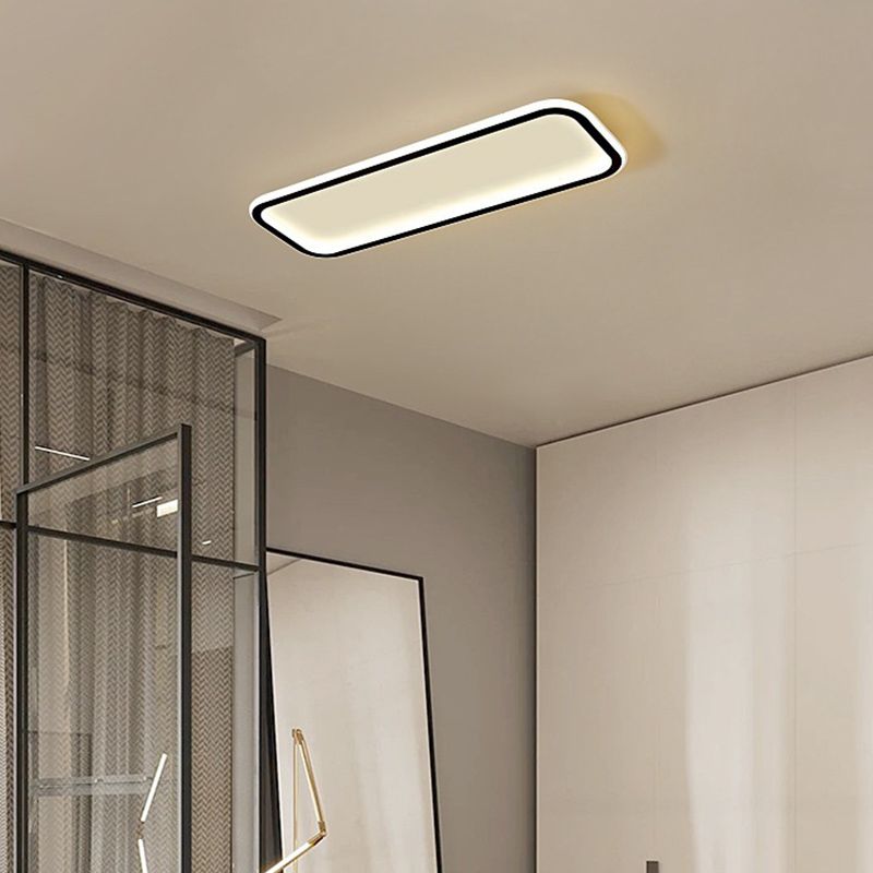 Lampa Sufitowa Nowoczesna Minimalistyczna z Prostokątnym Kloszem