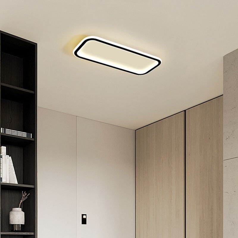 Lampa Sufitowa Nowoczesna Minimalistyczna z Prostokątnym Kloszem