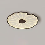 Lampa Sufitowa Nowoczesna w Kształcie Liścia Lotosu z Wykończeniem Drewnianym