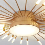 Lampa Sufitowa Nowoczesna w Kształcie Słońca z Świecącymi Ramionami LED