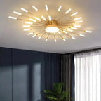 Lampa Sufitowa Nowoczesna w Kształcie Słońca z Świecącymi Ramionami LED