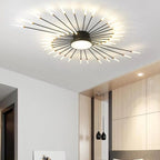 Lampa Sufitowa Nowoczesna w Kształcie Słońca z Świecącymi Ramionami LED