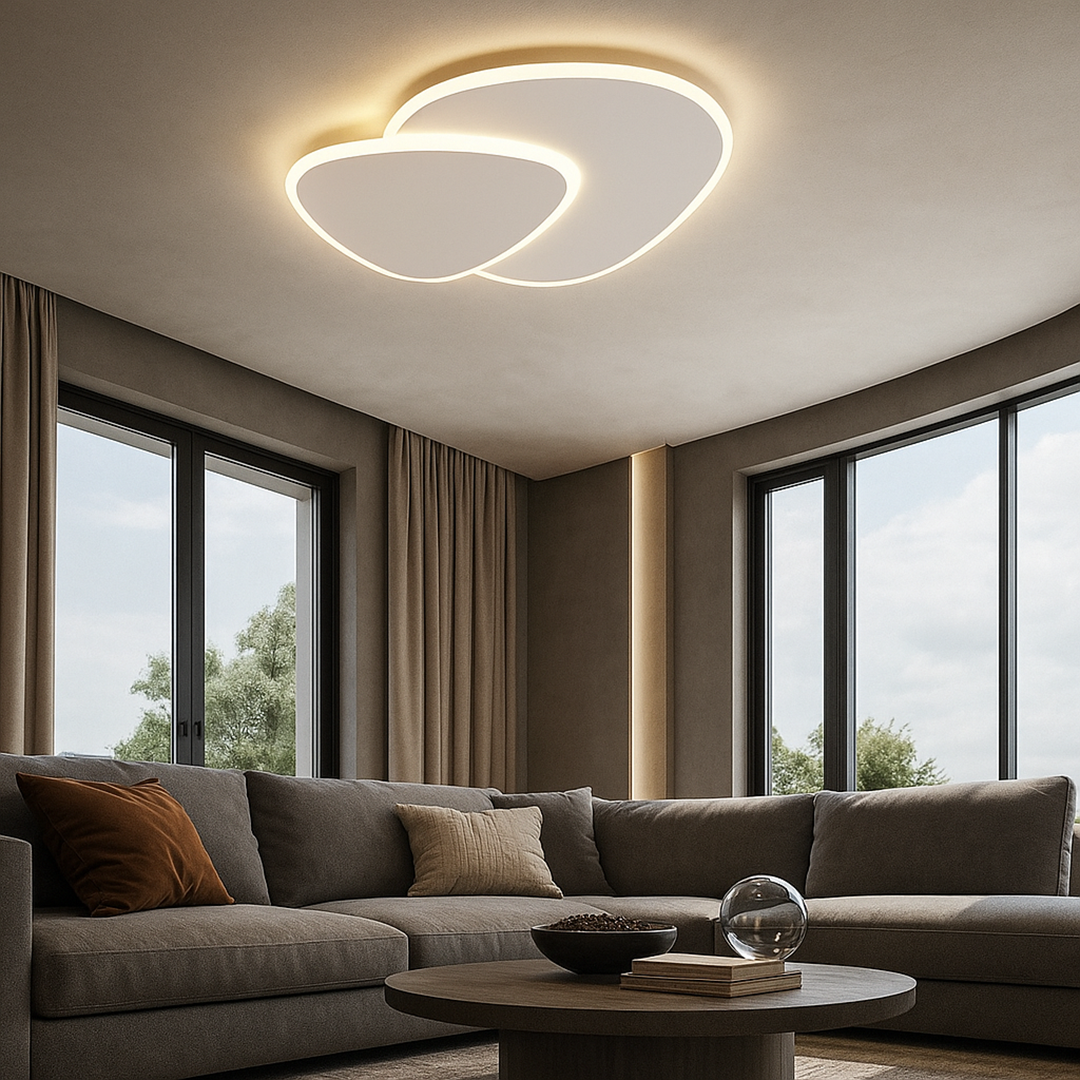 Lampa Sufitowa Nowoczesna z Asymetrycznym Kształtem i Funkcją Ściemniania