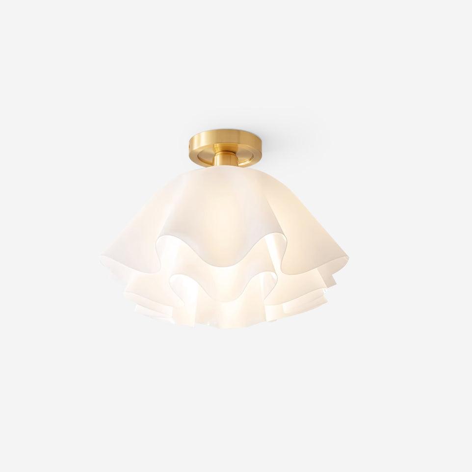 Lampa Sufitowa Nowoczesna z Falowanym Kloszem w Kształcie Kwiatu