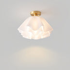 Lampa Sufitowa Nowoczesna z Falowanym Kloszem w Kształcie Kwiatu