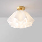 Lampa Sufitowa Nowoczesna z Falowanym Kloszem w Kształcie Kwiatu