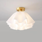 Lampa Sufitowa Nowoczesna z Falowanym Kloszem w Kształcie Kwiatu