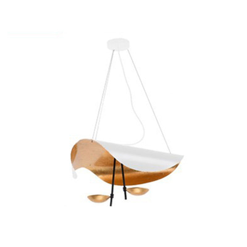 Lampa Sufitowa Nowoczesna z Falującym Kloszem w Kształcie Liścia