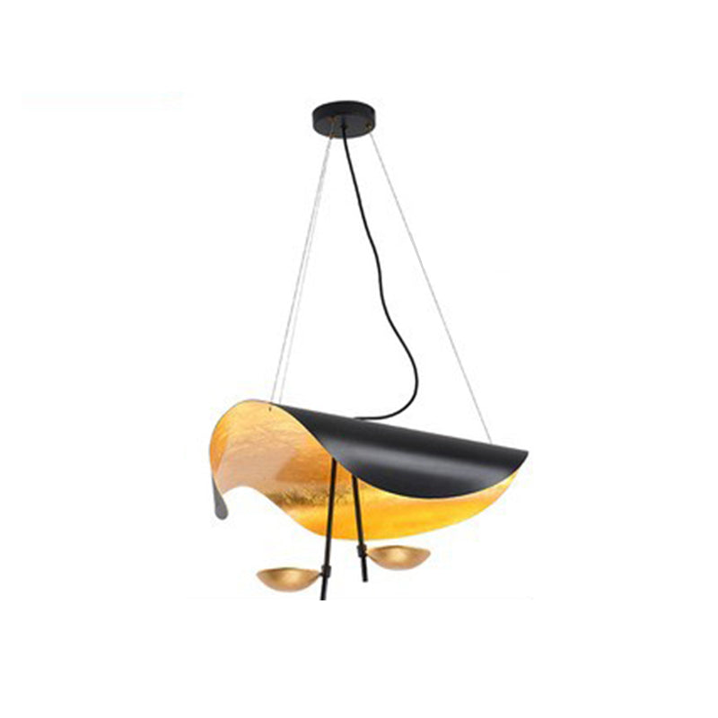 Lampa Sufitowa Nowoczesna z Falującym Kloszem w Kształcie Liścia