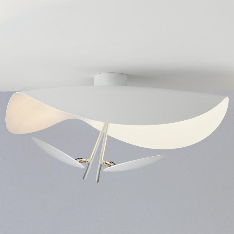 Lampa Sufitowa Nowoczesna z Falującym Kloszem w Kształcie Liścia