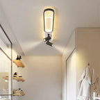 Lampa Sufitowa Nowoczesna z Obrotowymi Spotami i Podświetleniem Obręczy
