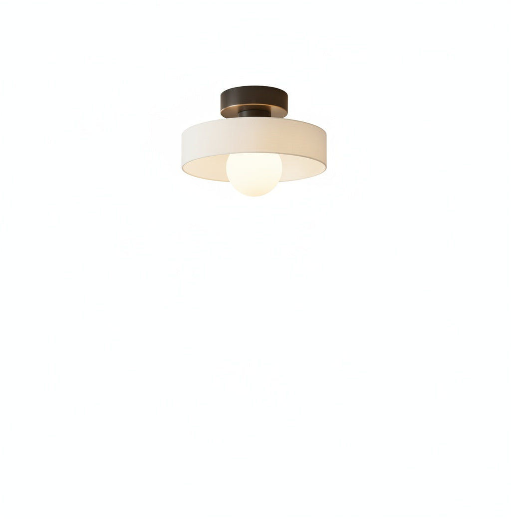 Lampa Sufitowa Nowoczesna z Okrągłym Kloszem i Żarówką Kulistą