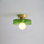 Lampa Sufitowa Nowoczesna z Okrągłym Kloszem i Żarówką Kulistą ##POS:10##