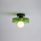 Lampa Sufitowa Nowoczesna z Okrągłym Kloszem i Żarówką Kulistą