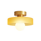 Lampa Sufitowa Nowoczesna z Okrągłym Kloszem i Żarówką Kulistą