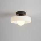 Lampa Sufitowa Nowoczesna z Okrągłym Kloszem i Żarówką Kulistą