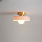 Lampa Sufitowa Nowoczesna z Okrągłym Kloszem i Żarówką Kulistą ##POS:9##