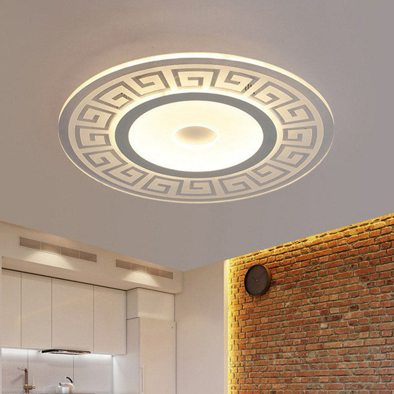 Lampa Sufitowa Nowoczesna z Okrągłym Wzorem Greckim