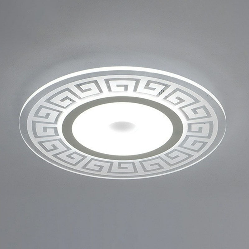 Lampa Sufitowa Nowoczesna z Okrągłym Wzorem Greckim