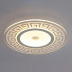 Lampa Sufitowa Nowoczesna z Okrągłym Wzorem Greckim
