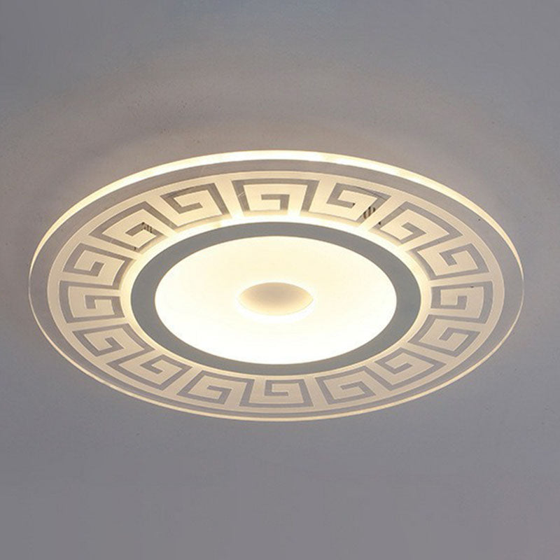 Lampa Sufitowa Nowoczesna z Okrągłym Wzorem Greckim
