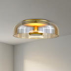 Lampa Sufitowa Nowoczesna ze Szklanym Kloszem i Zintegrowanym Źródłem LED