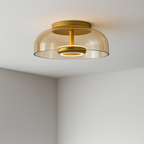 Lampa Sufitowa Nowoczesna ze Szklanym Kloszem i Zintegrowanym Źródłem LED