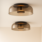 Lampa Sufitowa Nowoczesna ze Szklanym Kloszem i Zintegrowanym Źródłem LED