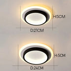 Lampa Sufitowa Okrągła Minimalistyczna z Podwójnym Pierścieniem