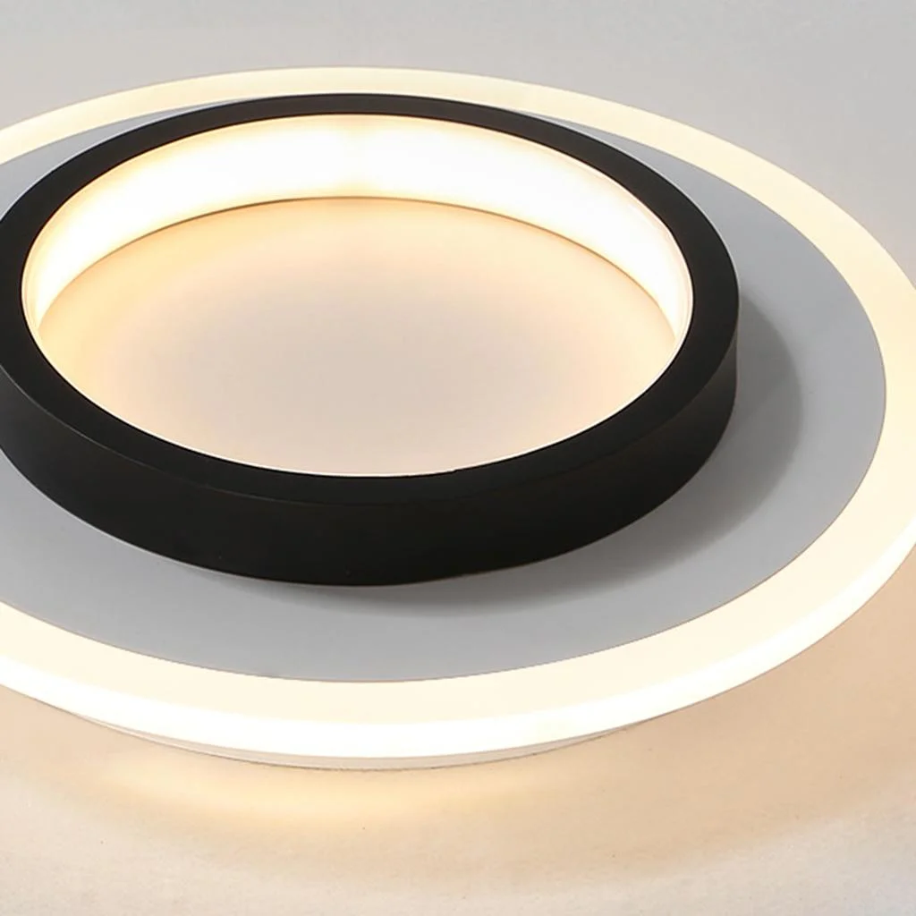Lampa Sufitowa Okrągła Minimalistyczna z Podwójnym Pierścieniem