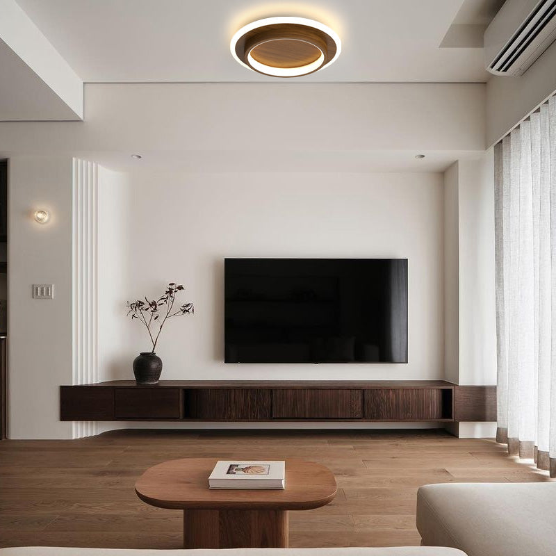 Lampa Sufitowa Okrągła Minimalistyczna z Podwójnym Pierścieniem