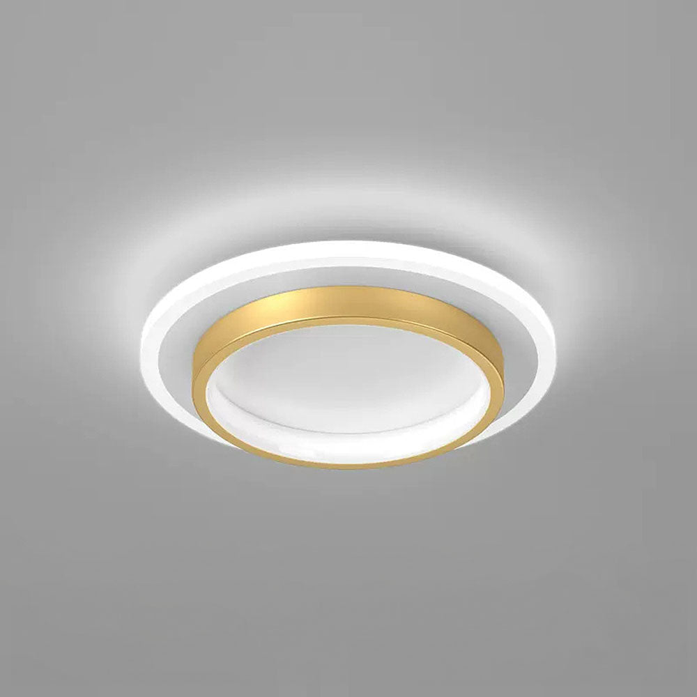 Lampa Sufitowa Okrągła Minimalistyczna z Podwójnym Pierścieniem