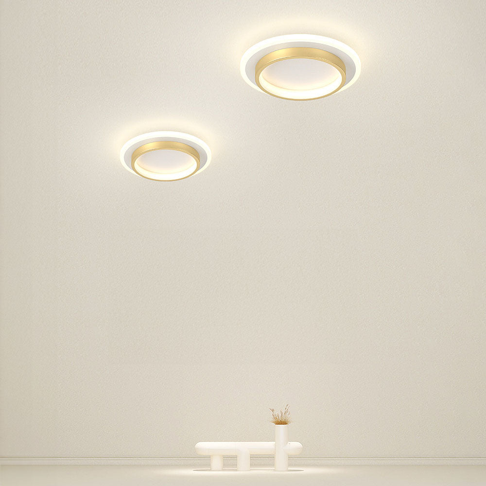 Lampa Sufitowa Okrągła Minimalistyczna z Podwójnym Pierścieniem