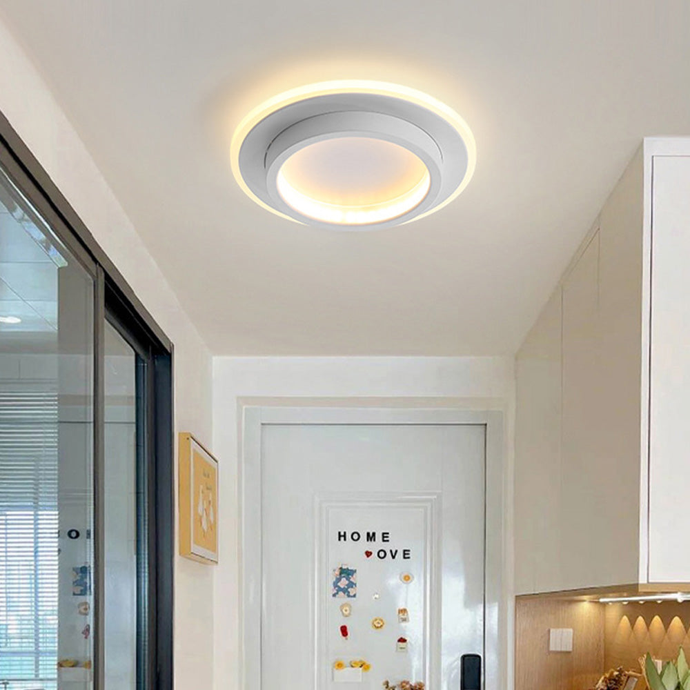 Lampa Sufitowa Okrągła Minimalistyczna z Podwójnym Pierścieniem