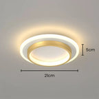 Lampa Sufitowa Okrągła Minimalistyczna z Podwójnym Pierścieniem