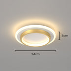 Lampa Sufitowa Okrągła Minimalistyczna z Podwójnym Pierścieniem