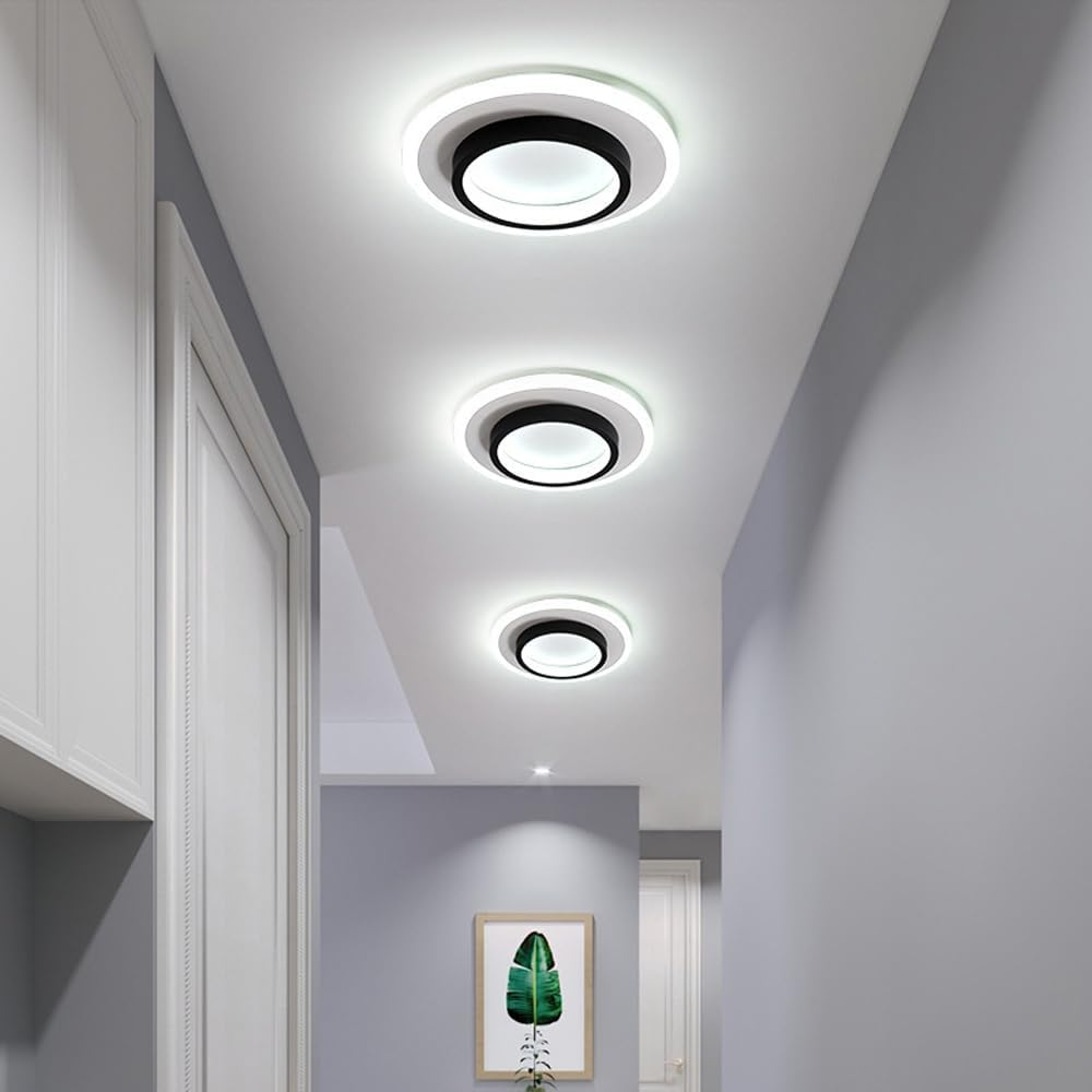 Lampa Sufitowa Okrągła Minimalistyczna z Podwójnym Pierścieniem