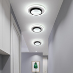 Lampa Sufitowa Okrągła Minimalistyczna z Podwójnym Pierścieniem