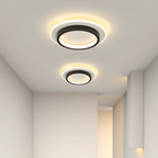 Lampa Sufitowa Okrągła Minimalistyczna z Podwójnym Pierścieniem