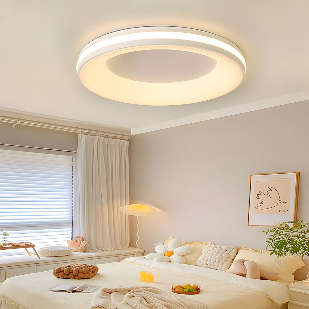 Lampa Sufitowa Okrągła Nowoczesna z Wbudowanym Oświetleniem LED