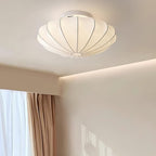 Lampa Sufitowa Retro z Jedwabnym Kloszem w Kształcie Kwiatu