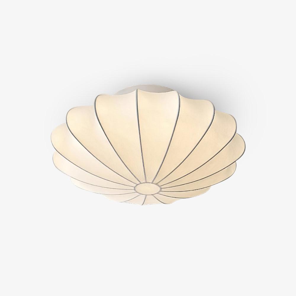 Lampa Sufitowa Retro z Jedwabnym Kloszem w Kształcie Kwiatu