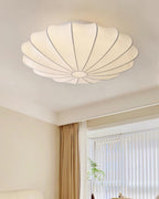 Lampa Sufitowa Retro z Jedwabnym Kloszem w Kształcie Kwiatu