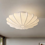 Lampa Sufitowa Retro z Jedwabnym Kloszem w Kształcie Kwiatu