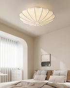 Lampa Sufitowa Retro z Jedwabnym Kloszem w Kształcie Kwiatu