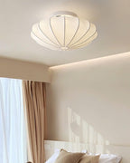 Lampa Sufitowa Retro z Jedwabnym Kloszem w Kształcie Kwiatu